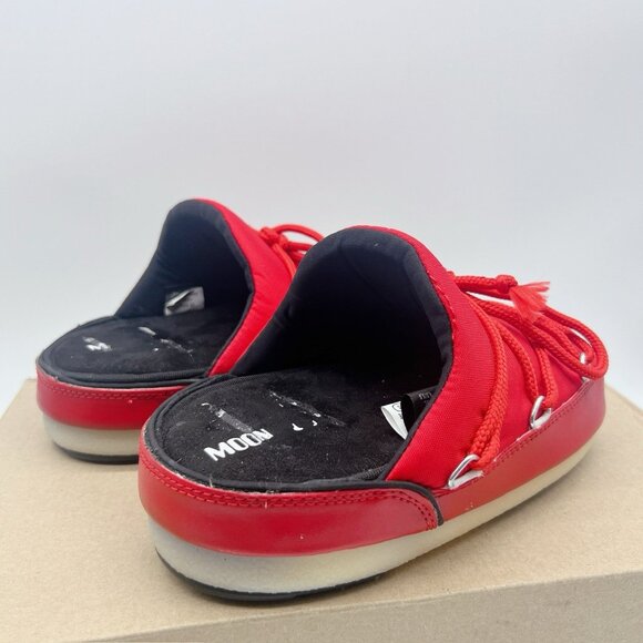 MOON BOOT Full Moon Icon Nylon Mule Red EU 35/ 36 Womens US 5.5 - Picture 6 of 13
